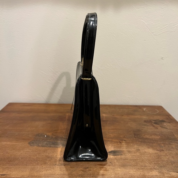 Minimalist Top Handle Patent Leather Handbag - Picture 4 of 7